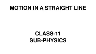 Motion in a Straight Line: Class 11 Physics