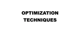 Optimization Techniques for Design Problems