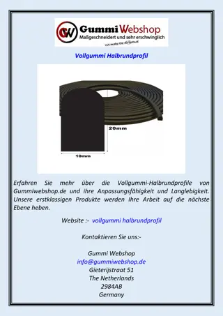 Erfahren Sie mehr über die Vollgummi-Halbrundprofile von Gummiwebshop.de