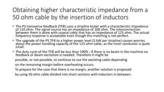 Increasing Impedance with Inductors in Transmission Lines