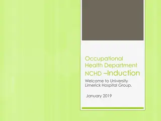 Occupational Health Department NCHD Induction Overview