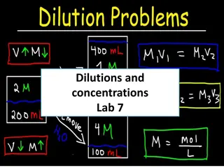 Dilutions and Concentrations in Lab Experiments