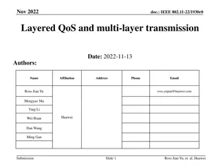 Layered QoS and Multi-Layer Transmission in IEEE 802.11-22 for Enhanced WLAN Performance