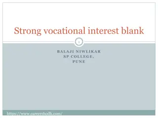 Strong vocational interest blank