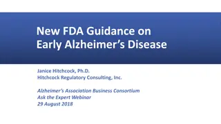 New FDA Guidance on Early Alzheimer's Disease - Janice Hitchcock, Ph.D.