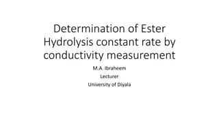 Determination of Ester Hydrolysis Constant Rate by Conductivity Measurement