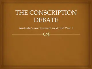 The Conscription Debate in Australia during World War I