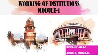 Understanding the Working of Key Government Institutions in India