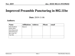 Improved Preamble Puncturing in IEEE 802.11be Standard