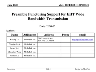 Efficient Preamble Puncturing Support for IEEE 802.11 EHT Wide Bandwidth Transmission