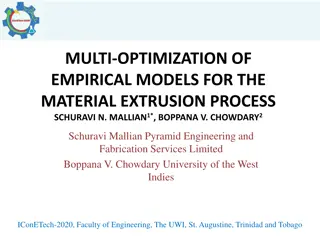 Multi-Optimization of Empirical Models for Material Extrusion Process