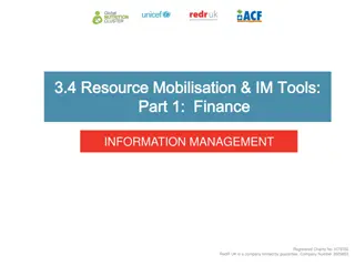 Humanitarian Resource Mobilisation and Information Management Tools