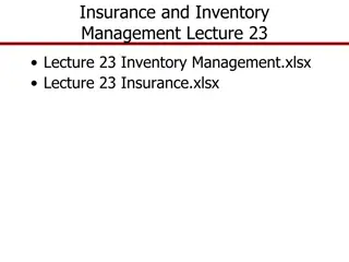 Insurance and Inventory Management Lecture Insights