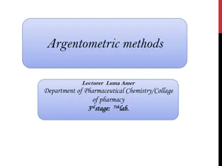 Argentometric Methods in Pharmaceutical Chemistry