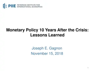 Monetary Policy 10 Years After the Crisis: Lessons Learned