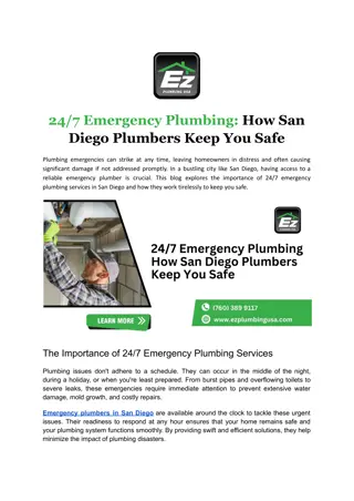 24/7 Emergency Plumbing_ How San Diego Plumbers Keep You Safe