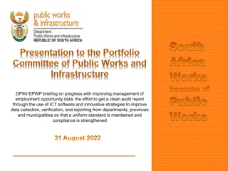 Progress in Public Works and Infrastructure Management Briefing