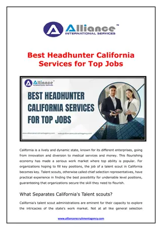 Best Headhunter California Services for Top Jobs