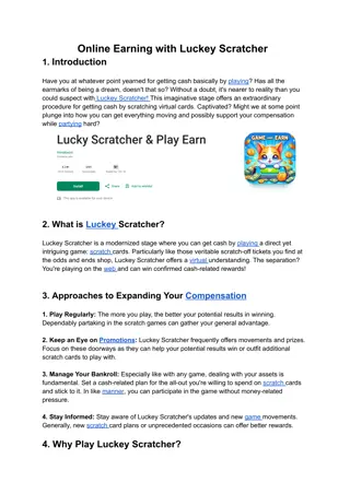 Online Earning with Luckey Scratcher