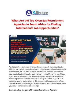 What Are the Top Overseas Recruitment Agencies in South Africa for Finding Inter