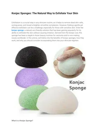 Konjac Sponges The Natural Way to Exfoliate Your Skin