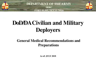 Medical Recommendations and Preparations for Deployers at Department of the Army, Fort Bliss