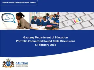 Gauteng Department of Education Portfolio Overview