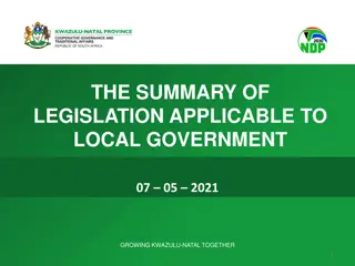 Overview of Local Government Legislation in KwaZulu-Natal