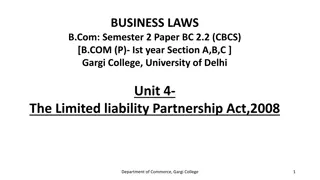 Overview of Limited Liability Partnership Act, 2008