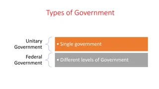 Fiscal Federalism and Decentralization in Government Systems