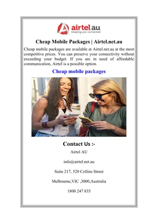 Cheap Mobile Packages  Airtel.net.au