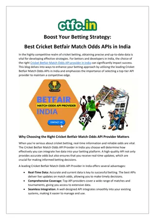 Cricket Betfair Match Odds API Provider in India