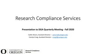 Research Compliance Services Updates - Fall 2020