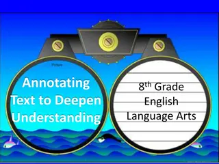 Enhancing Understanding Through Text Annotation in 8th Grade English Language Arts