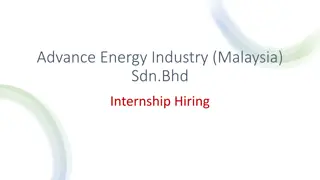 Advance Energy Industry (Malaysia) Sdn Bhd Internship Opportunity