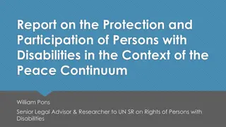 Enhancing Protection and Participation of Persons with Disabilities in Peacebuilding