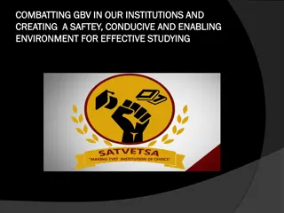 Addressing Gender-Based Violence and Creating Safe Learning Environments in Institutions