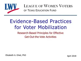 Evidence-Based Practices for Voter Mobilization by League of Women Voters of Texas Education Fund