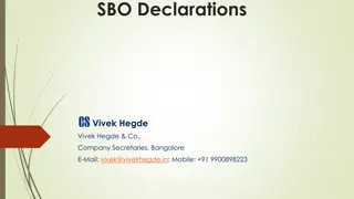 Significant Beneficial Owners (SBO) Declarations in India