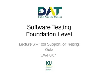 Software Testing Tool Support and Benefits Quiz