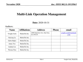 IEEE 802.11-19/1358r5 Multi-Link Operation Management Overview