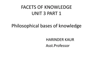 Facets of Knowledge: Exploring Philosophical Bases and Types