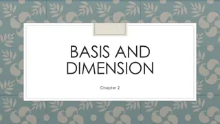 Basis and Dimension in Linear Algebra