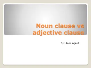 Adjective Clauses and Noun Clauses in English Grammar