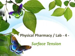 Understanding Surface Tension in Physical Pharmacy Lab