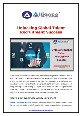 Unlocking Global Talent Recruitment Success