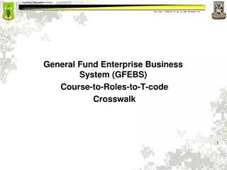 General Fund Enterprise Business System (GFEBS) Overview