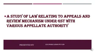 Appeals and Review Mechanism under GST