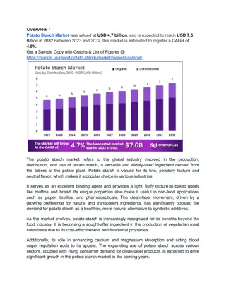 Potato Starch Industry Navigates Volatile Prices and Supply Chain Issues