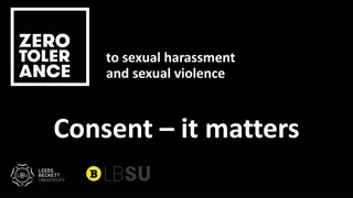 Consent and Addressing Sexual Harassment